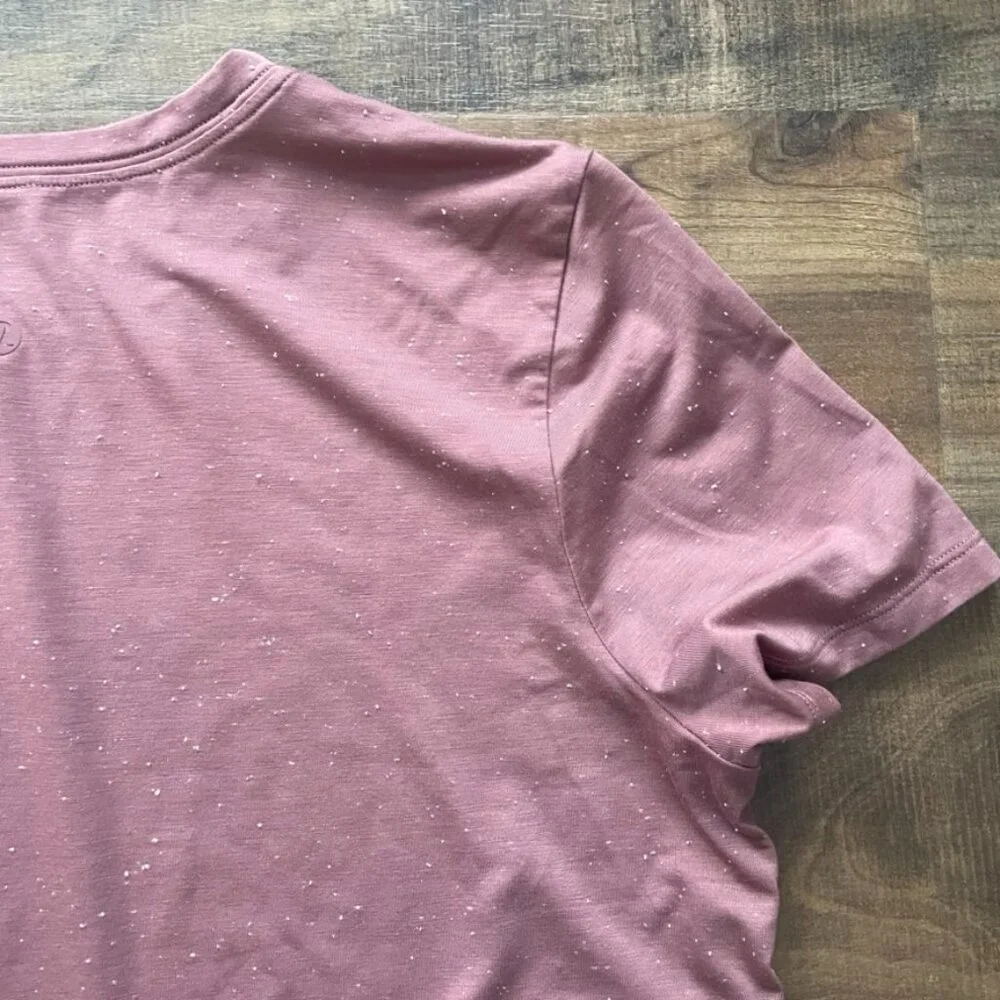 Lululemon Mauve Pink Speckled‎ Short Sleeve Tee Soft Stretch Top